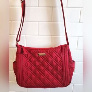 VERA BRADLEY Microfiber Tango Red Hipster Crossbody Vivian Excellent